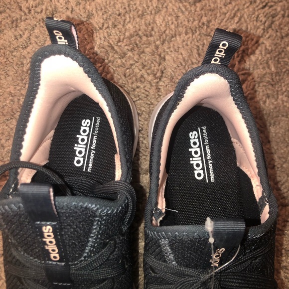 NWT Adidas Cloudfoam Pure Carbon Black Womens Size 7 Running Training Shoes - Picture 7 of 8